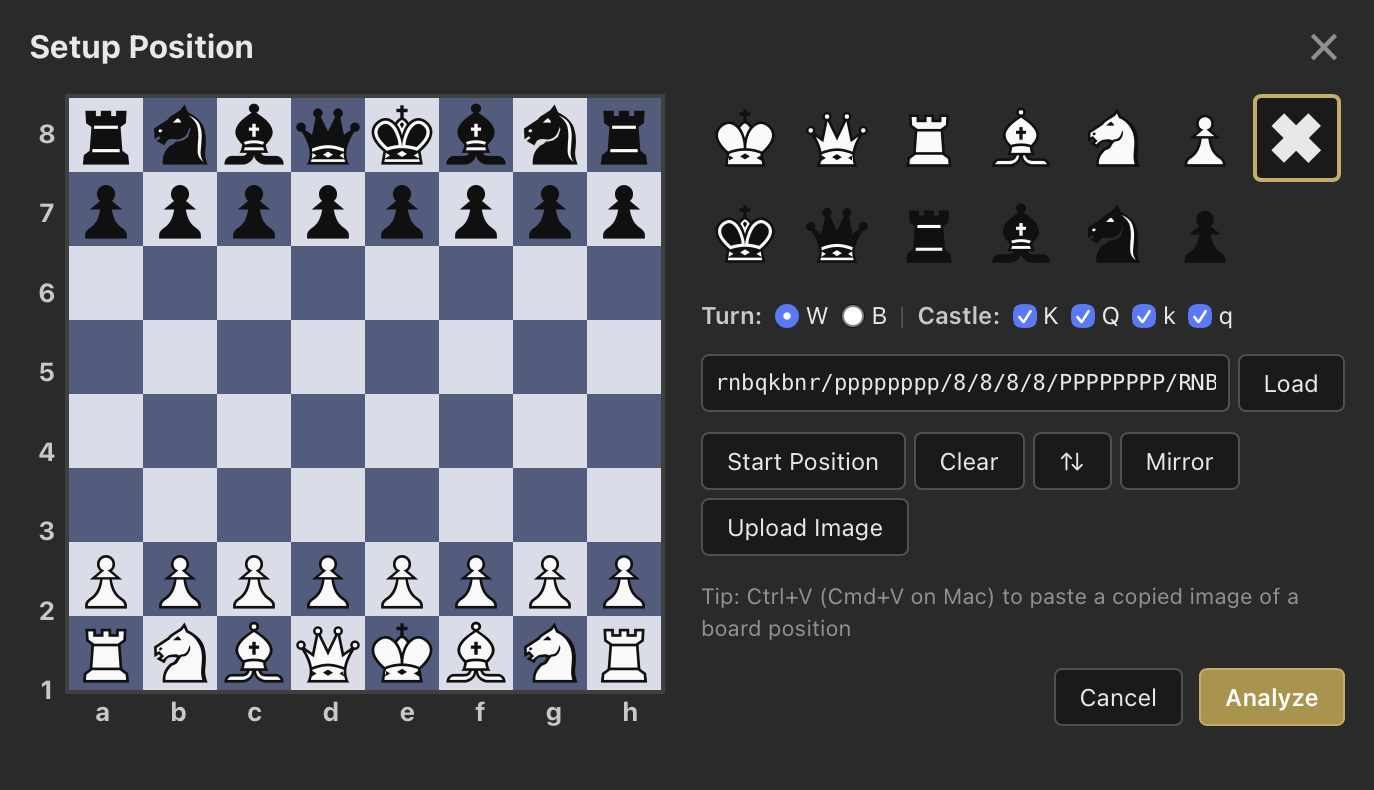 Setup position
